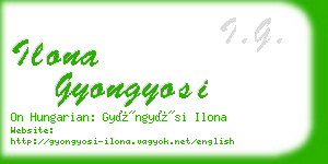 ilona gyongyosi business card